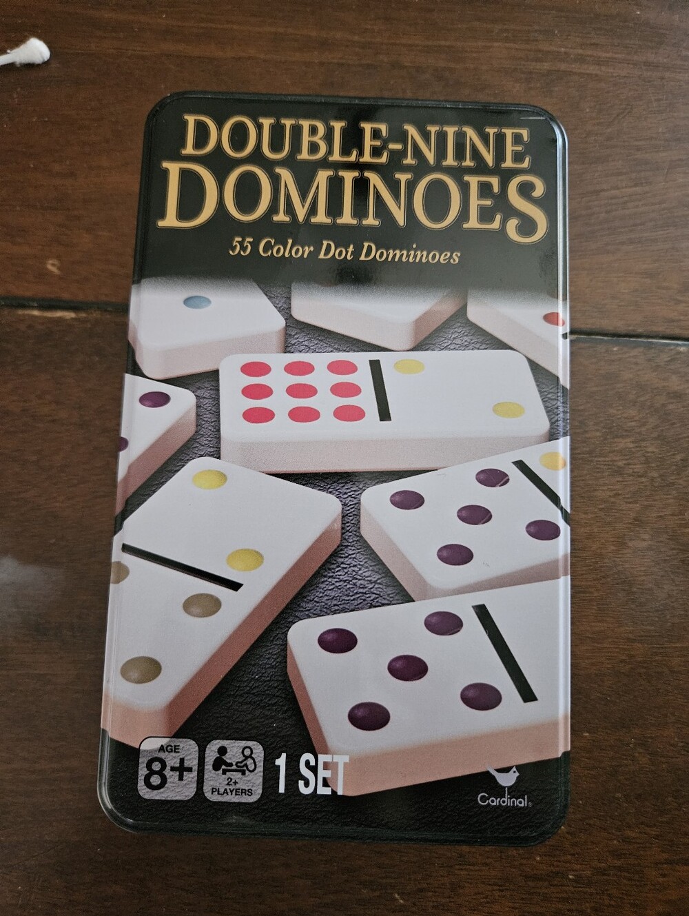 Games Cardinal Classics Double Nine Dominoes Set in Storage Tin Dominoes New
